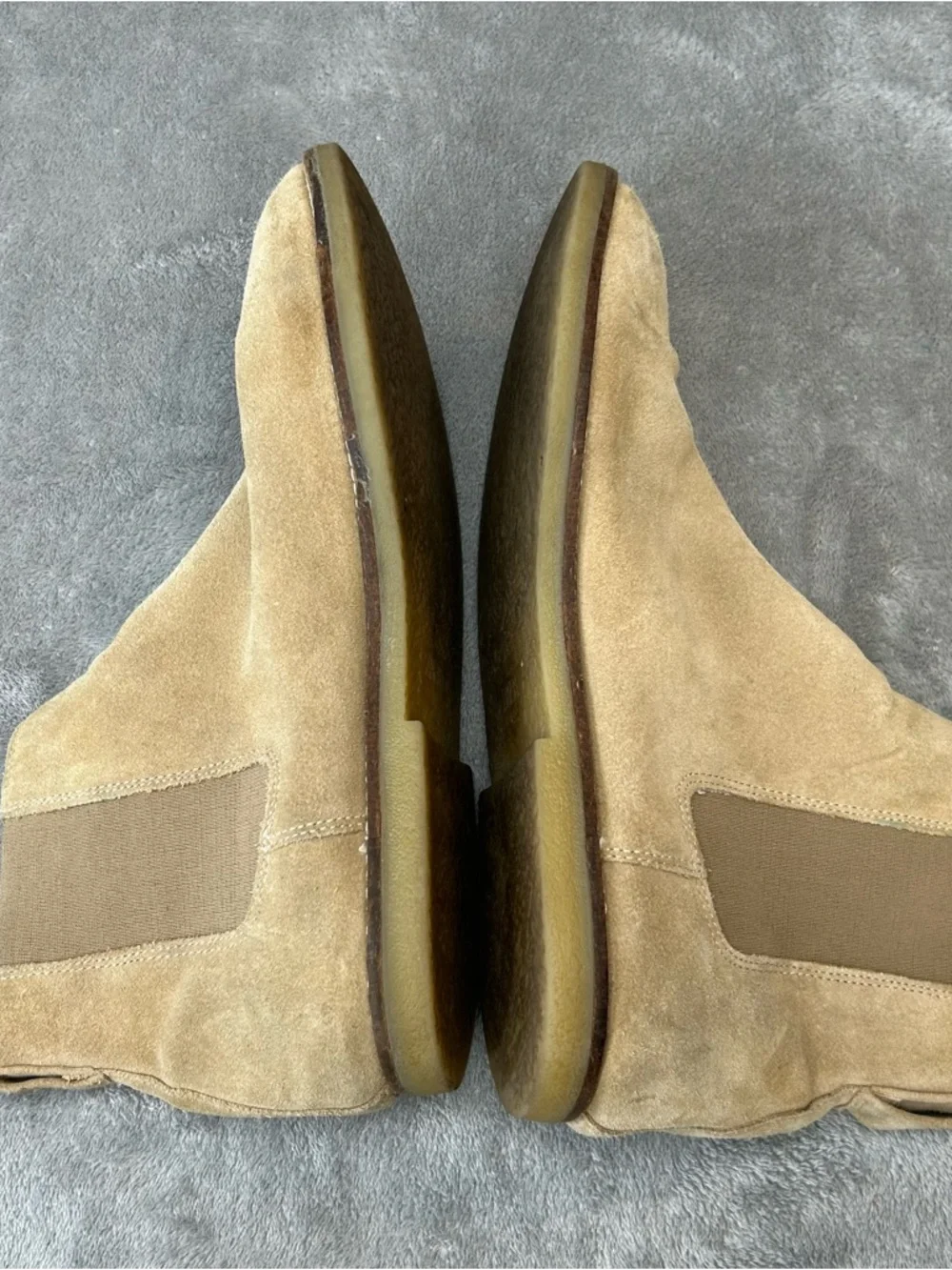 ZARA Tan‎ Suede Chelsea Boots Men’s Elastic Shoes Dress Up Shoes Size 10